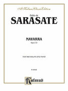 Cover icon of Navarra, Op. 33 (COMPLETE) sheet music for two violins and piano by Pablo de Sarasate, classical score, intermediate skill level