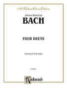 Cover icon of Four Duets for Violin and Viola (COMPLETE) sheet music for violin and viola by Johann Sebastian Bach, classical score, intermediate duet