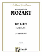 Cover icon of Two Duets, K. 423, K. 424 (COMPLETE) sheet music for violin and viola by Wolfgang Amadeus Mozart, classical score, intermediate duet
