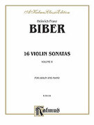 Cover icon of 16 Violin Sonatas, Volume II (COMPLETE) sheet music for violin and piano by Heinrich Biber and Heinrich Biber, classical score, intermediate skill level