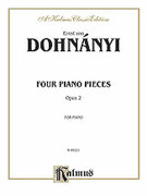 Cover icon of Four Piano Pieces, Op. 2 (COMPLETE) sheet music for piano solo by Ernst von Dohnnyi, classical score, intermediate skill level