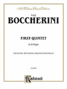 Cover icon of First Quintet in D Major, for Two Violins, Viola, Cello and Guitar (COMPLETE) sheet music for two violins, viola, cello and guitar by Luigi Boccherini, classical score, intermediate skill level