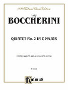 Cover icon of Second Quintet in C Major, for Two Violins, Viola, Cello and Guitar (COMPLETE) sheet music for two violins, viola, cello and guitar by Luigi Boccherini, intermediate skill level