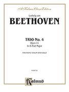 Cover icon of Trio No. 4, Op. 11, in B flat Major (COMPLETE) sheet music for piano trio by Ludwig van Beethoven, classical score, intermediate skill level