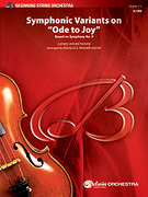 Cover icon of Symphonic Variants on Ode to Joy sheet music for string orchestra (full score) by Ludwig van Beethoven and Douglas E. Wagner, classical score, easy skill level