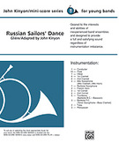 Cover icon of Russian Sailors' Dance sheet music for concert band (full score) by Reinhold Glire and John Kinyon, classical score, beginner skill level