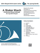 Cover icon of A Shaker March sheet music for concert band (full score) by Anonymous and John Kinyon, beginner skill level
