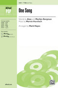Cover icon of One Song sheet music for choir (TTBB and Opt. Solo) by Marvin Hamlisch, Alan Bergman, Marilyn Bergman and Mark Hayes, intermediate skill level