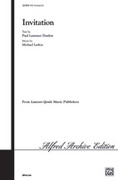 Cover icon of Invitation sheet music for choir (SATB: soprano, alto, tenor, bass) by Michael Larkin and Paul Laurence Dunbar, intermediate skill level