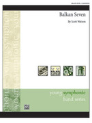 Cover icon of Balkan Seven sheet music for concert band (full score) by Scott Watson, intermediate skill level