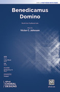 Cover icon of Benedicamus Domino sheet music for choir 3-Part Mixed (with Opt. Trumpet) by Victor Johnson and Victor Johnson, intermediate skill level