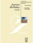 Cover icon of Joyous Holiday sheet music for piano solo by David Karp, intermediate skill level