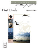 Cover icon of First Etude sheet music for piano solo by David Karp, intermediate skill level