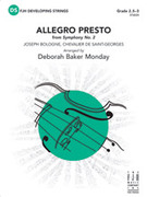 Cover icon of Full Score Allegro Presto: Score sheet music for string orchestra by Joseph Bologne and Chevalier de Saint-Georges, intermediate skill level