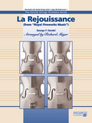 Cover icon of La Rejouissance from the Royal Fireworks Music sheet music for string orchestra (full score) by George Frideric Handel, classical score, beginner skill level
