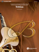 Cover icon of Trittico sheet music for concert band (full score) by Vaclav Nelhybel, intermediate skill level