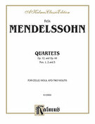 Cover icon of String Quartets, Op. 12; Op. 44, Nos. 1, 2 and 3 (COMPLETE) sheet music for string quartet by Felix Mendelssohn-Bartholdy and Felix Mendelssohn-Bartholdy, classical score, easy/intermediate skill level