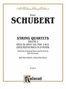Cover icon of String Quartets, Volume I: Op. 29; Op. 125, Nos. 1 and 2; Op. Posth. in D Minor (COMPLETE) sheet music for string quartet by Franz Schubert, classical score, easy/intermediate skill level