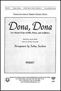 Cover icon of Dona, Dona (arr. Joshua Jacobson) sheet music for choir (SATB: soprano, alto, tenor, bass) by Sholom Secunda, Joshua Jacobson and Aaron Zeitlin, intermediate skill level
