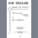 Cover icon of Sim Shalom (Grant Us Peace) sheet music for choir (SATB: soprano, alto, tenor, bass) by Max Janowski, classical score, intermediate skill level