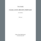 Cover icon of Clear, Loud, Bright, Forward sheet music for orchestra (full score) by Nico Muhly, classical score, intermediate skill level