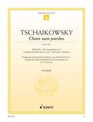 Cover icon of Chant sans paroles, Op. 40/6, Fingering and practical guidance on performance by Lev Vinocour sheet music for piano solo by Pyotr Ilyich Tchaikovsky, classical score, easy/intermediate skill level