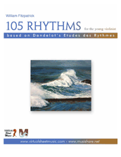 Cover icon of 105 Rhythms for the Young Violinist sheet music for violin by William Fitzpatrick, classical score, easy/intermediate skill level