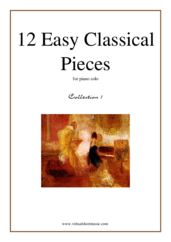 12 Easy Classical Pieces (coll.1) for piano solo - easy franz joseph haydn sheet music