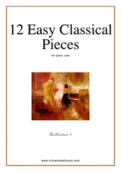 Cover icon of 12 Easy Classical Pieces (coll.3) sheet music for piano solo, classical score, easy skill level