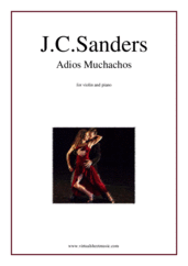 Cover icon of Adios Muchachos sheet music for violin and piano by Julio Cesar Sanders, wedding score, intermediate skill level