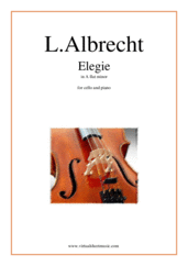 Cover icon of Elegie in Ab minor sheet music for cello and piano by Ludwig Albrecht, classical score, intermediate/advanced skill level