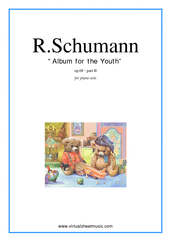Cover icon of Album for the Youth II sheet music for piano solo by Robert Schumann, classical score, easy skill level