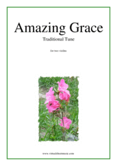 Cover icon of Amazing Grace sheet music for two violins, intermediate duet