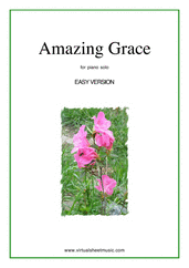 Cover icon of Amazing Grace (easy version) sheet music for piano solo, easy skill level