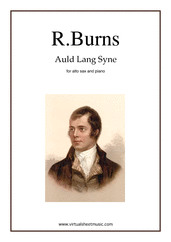 Cover icon of Auld Lang Syne sheet music for alto saxophone and piano by Robert Burns, classical score, easy/intermediate skill level