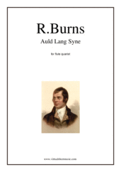 Cover icon of Auld Lang Syne sheet music for flute quartet by Robert Burns, classical score, intermediate skill level