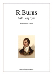 Cover icon of Auld Lang Syne sheet music for saxophone quartet by Robert Burns, classical score, intermediate skill level