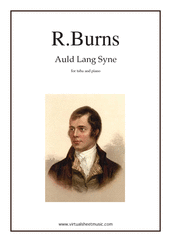Cover icon of Auld Lang Syne sheet music for tuba and piano by Robert Burns, classical score, easy/intermediate skill level