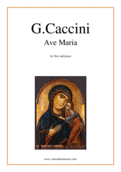 Cover icon of Ave Maria sheet music for flute and piano by Giulio Caccini, classical wedding score, easy/intermediate skill level