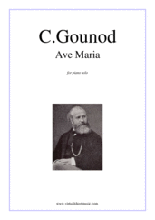 Ave Maria for piano solo - intermediate charles gounod sheet music