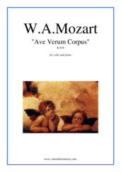 Cover icon of Ave Verum Corpus sheet music for cello and piano by Wolfgang Amadeus Mozart, classical score, easy/intermediate skill level