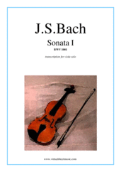 Cover icon of Sonata No.1 sheet music for viola solo by Johann Sebastian Bach, classical score, advanced skill level
