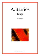 Cover icon of Tango sheet music for guitar solo by Agustin Barrios, classical score, advanced skill level