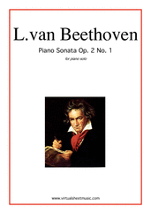 Cover icon of Sonata Op.2 No.1 sheet music for piano solo by Ludwig van Beethoven, classical score, intermediate/advanced skill level