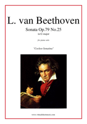 Cover icon of Sonata Op.79 No.25 sheet music for piano solo by Ludwig van Beethoven, classical score, intermediate/advanced skill level