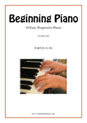 Cover icon of Beginning Piano, part II sheet music for piano solo, classical score, beginner skill level