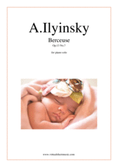 Cover icon of Berceuse (Lullaby) Op.13 No.7 sheet music for piano solo by Alexander Ilyinsky, classical score, intermediate skill level
