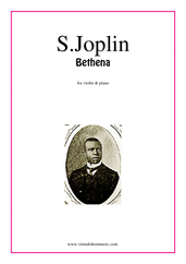 Cover icon of Bethena sheet music for violin and piano by Scott Joplin, classical score, intermediate skill level