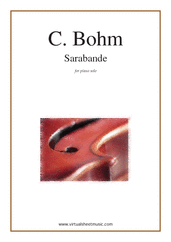 Cover icon of Sarabande sheet music for piano solo by Carl Bohm, classical score, intermediate skill level