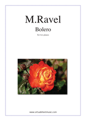 Cover icon of Bolero sheet music for two pianos by Maurice Ravel, classical score, advanced duet